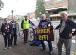 Salford protest against Ineos sponsored UK cycling team
